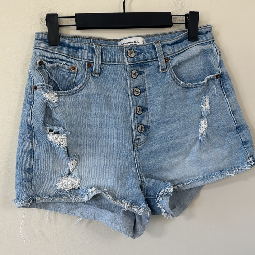 Abercrombie & Fitch Curve Love High Rise Mom Short Size 28 - Picture 2 of 6
